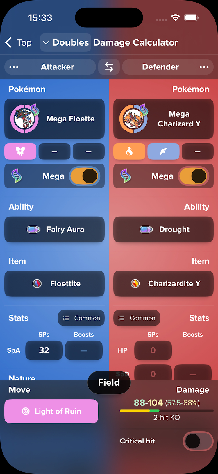 Mega Evolutions in Damage Calc